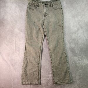 DG2 by Diane‎ Gilman Women's Gray Striped Bootcut Jeans Denim Size 10P